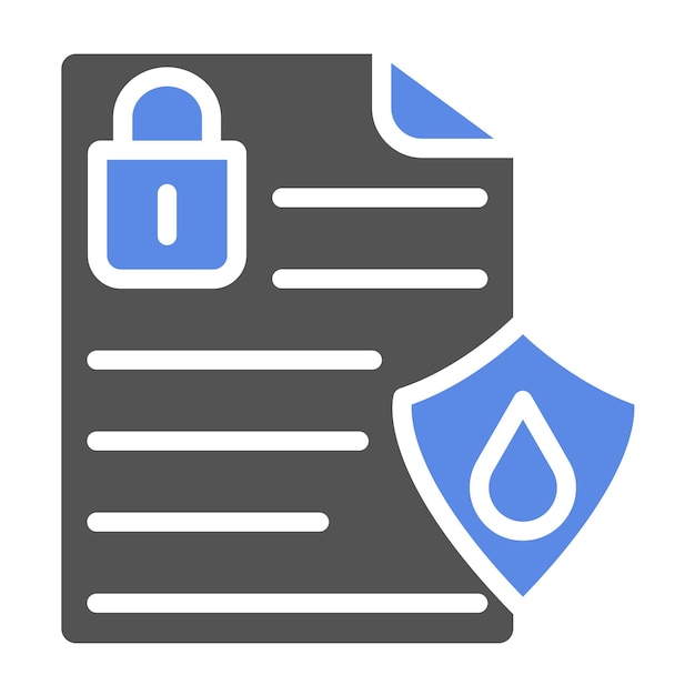 Estilo del icono de fuga de datos de diseño vectorial