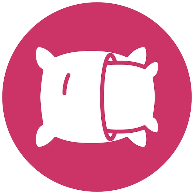 Estilo del icono de la funda de almohada de diseño vectorial