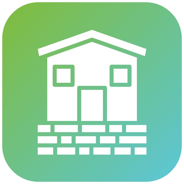 Estilo de icono de la fundación de diseño vectorial