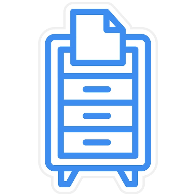 Estilo del icono del gabinete de archivo de diseño vectorial