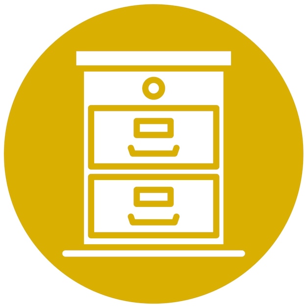 Estilo del icono del gabinete del archivo de diseño vectorial