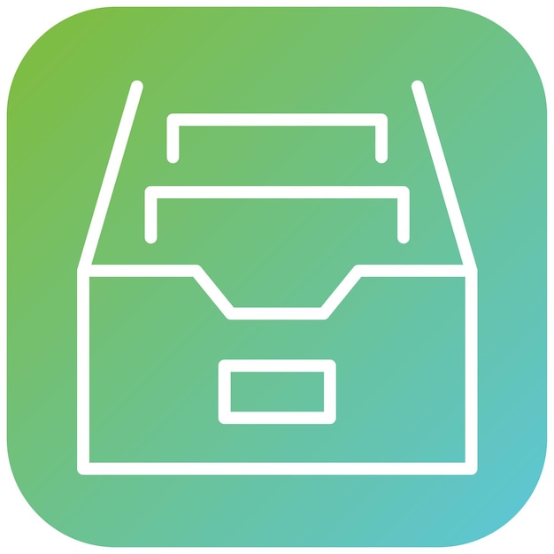 Estilo del icono del gabinete del archivo de diseño vectorial