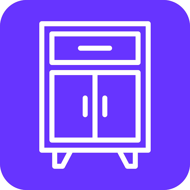 Estilo del icono del gabinete de diseño vectorial