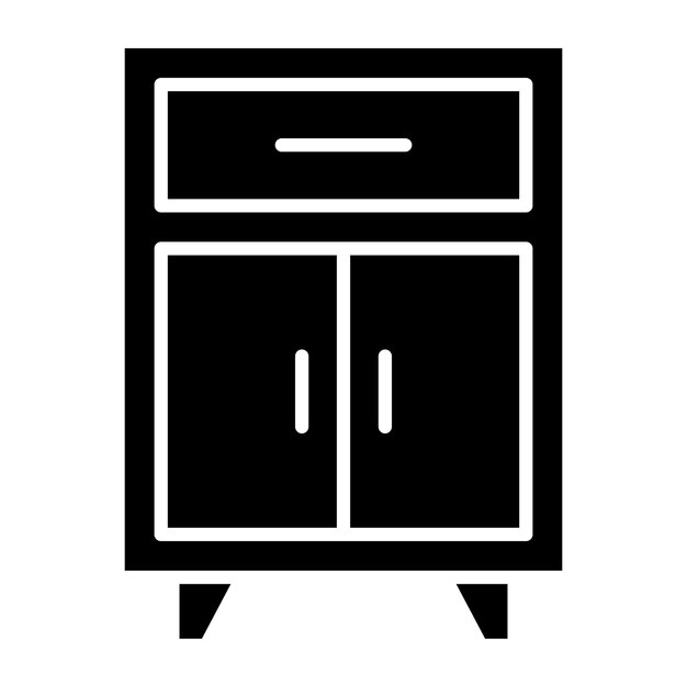Estilo del icono del gabinete de diseño vectorial
