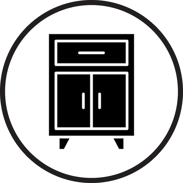 Estilo del icono del gabinete de diseño vectorial