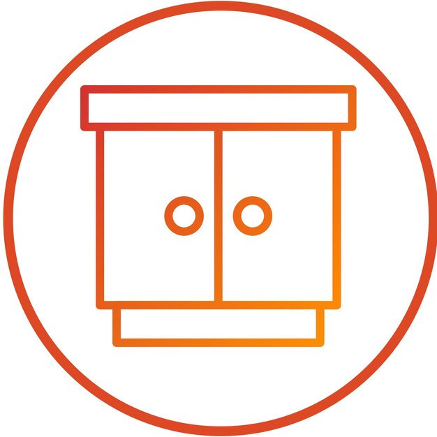 Estilo del icono del gabinete de diseño vectorial