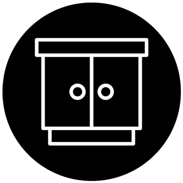 Estilo del icono del gabinete de diseño vectorial