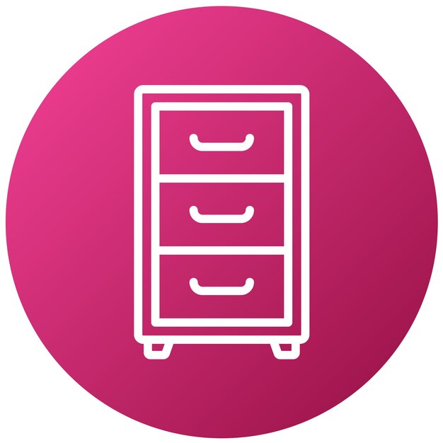 Estilo del icono del gabinete de diseño vectorial