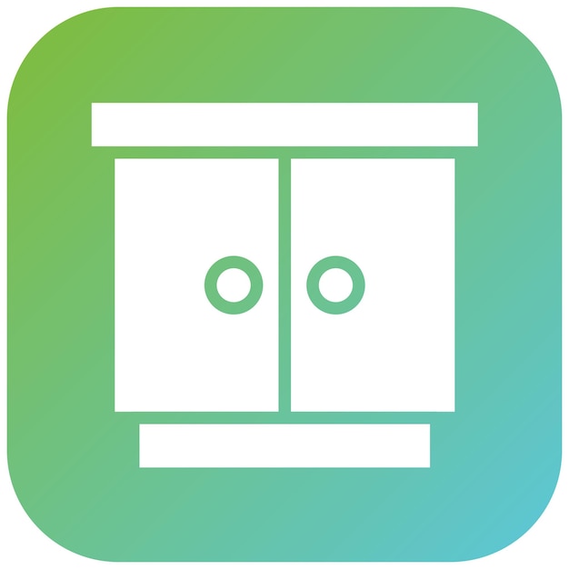 Estilo del icono del gabinete de diseño vectorial