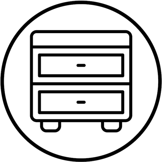 Estilo de icono de gabinete de lino de diseño vectorial