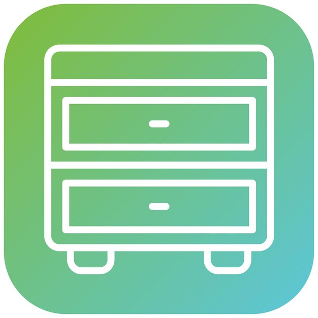 Estilo de icono de gabinete de lino de diseño vectorial