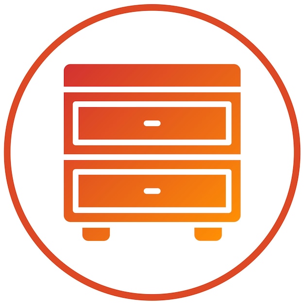 Estilo de icono de gabinete de lino de diseño vectorial