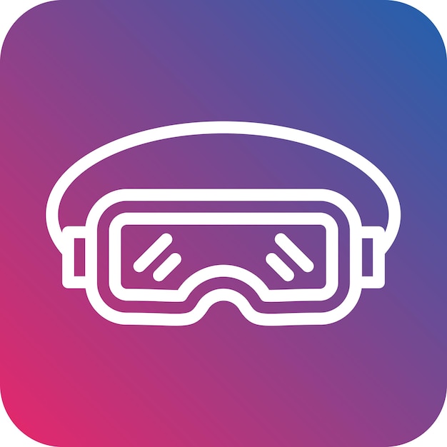 Estilo del icono de las gafas de diseño vectorial