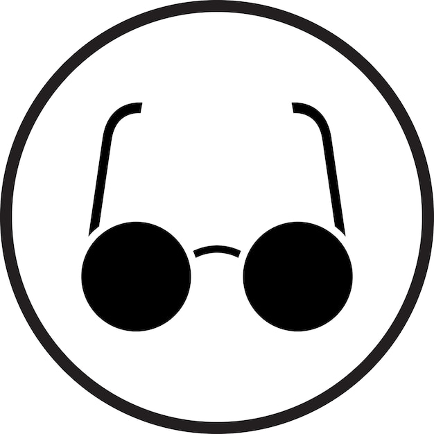 Estilo de icono de las gafas de diseño vectorial