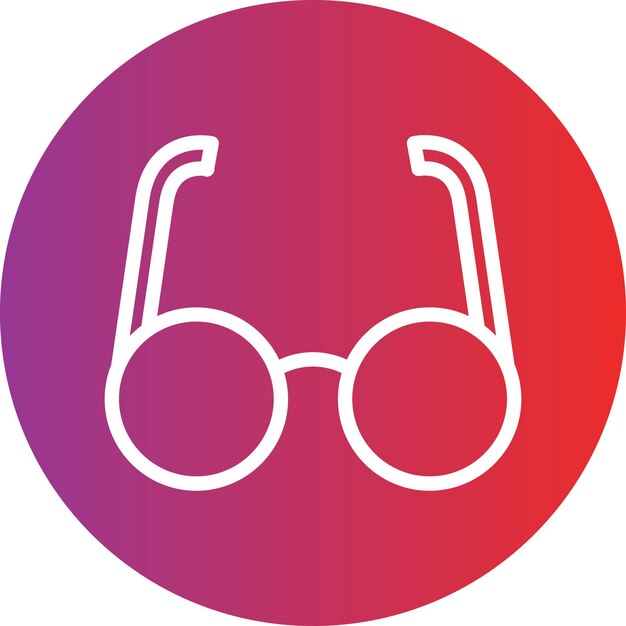 Estilo de icono de las gafas de diseño vectorial
