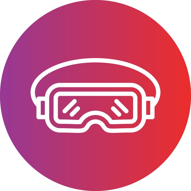 Estilo del icono de las gafas de diseño vectorial