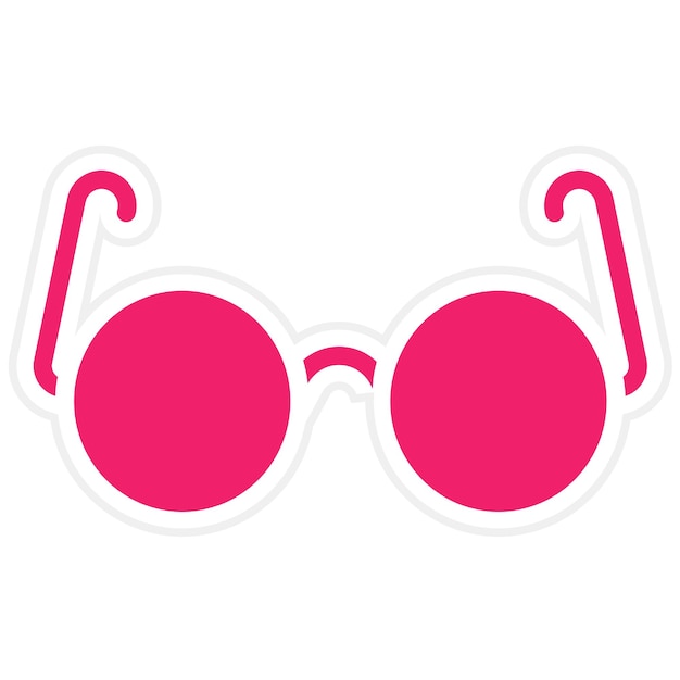 Estilo de icono de las gafas de diseño vectorial