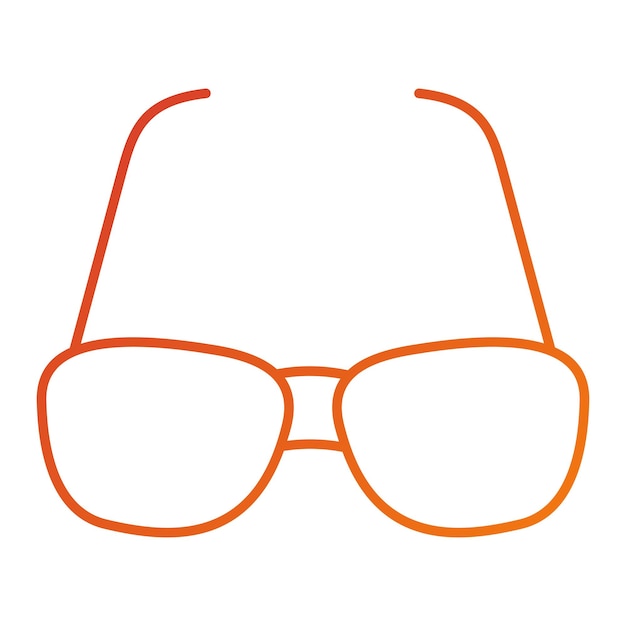 Estilo de icono de las gafas de diseño vectorial