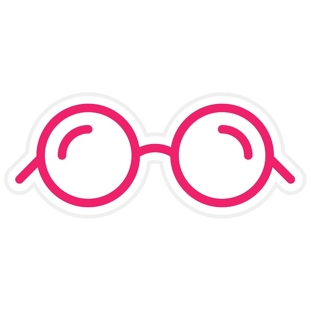 Estilo de icono de las gafas de diseño vectorial