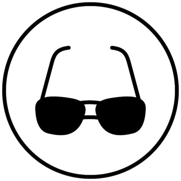 Estilo de icono de las gafas de diseño vectorial