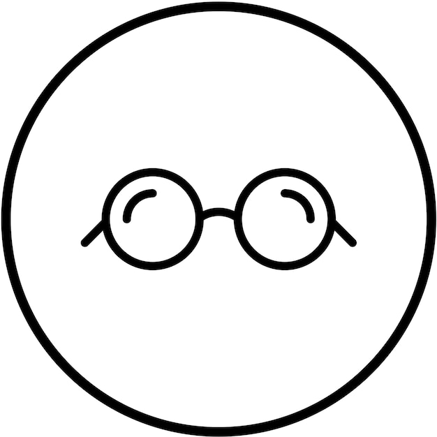 Estilo de icono de las gafas de diseño vectorial