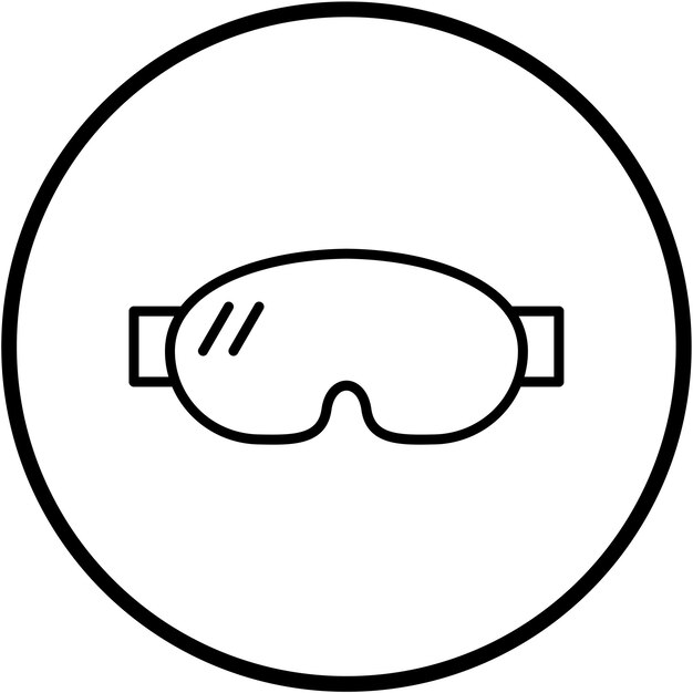 Estilo del icono de las gafas de diseño vectorial