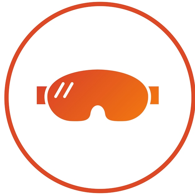 Estilo del icono de las gafas de diseño vectorial