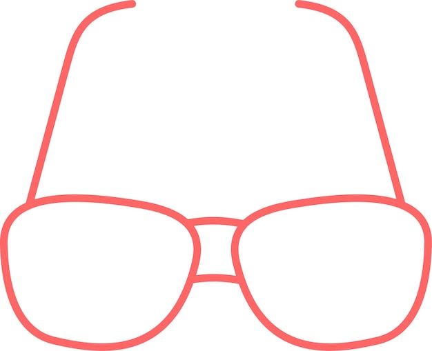 Estilo de icono de las gafas de diseño vectorial