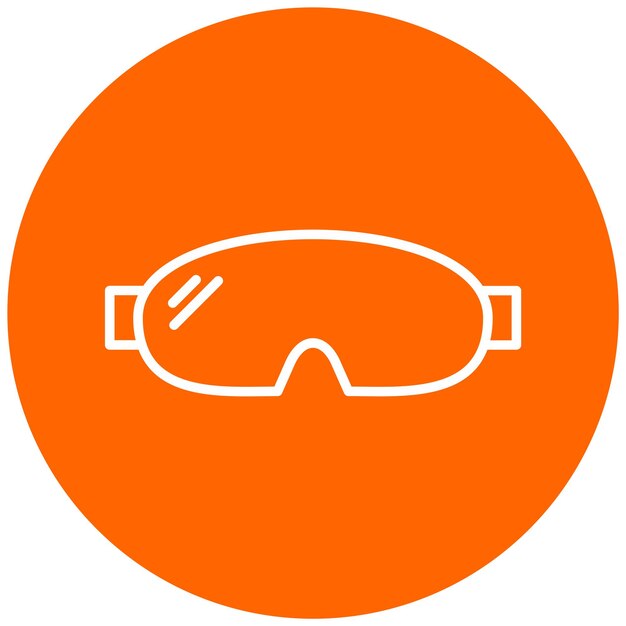 Estilo del icono de las gafas de diseño vectorial