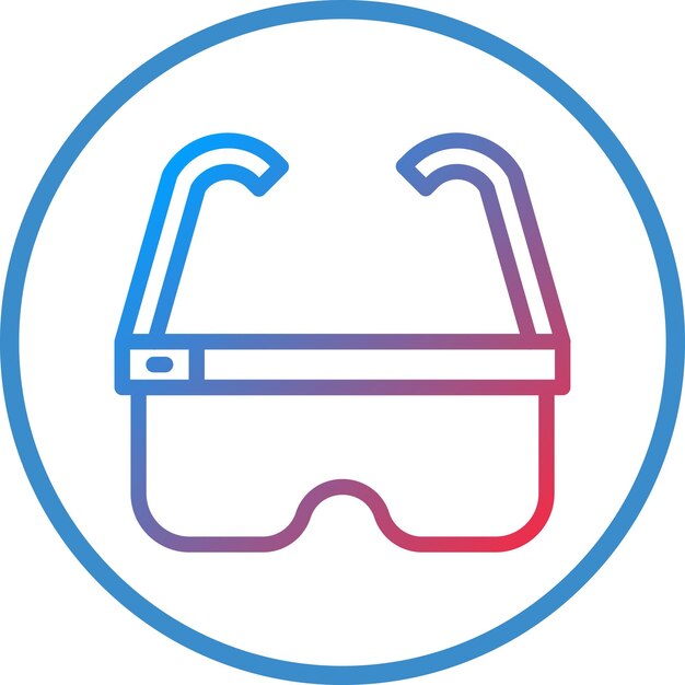 Estilo del icono de las gafas inteligentes de diseño vectorial