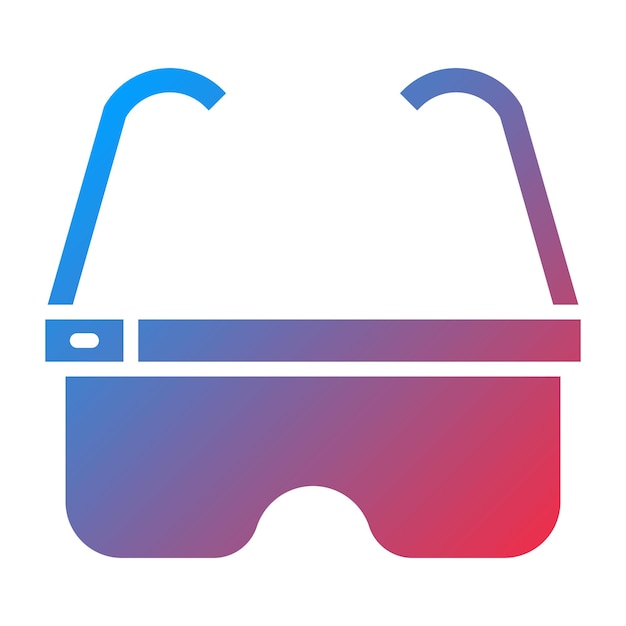 Estilo del icono de las gafas inteligentes de diseño vectorial