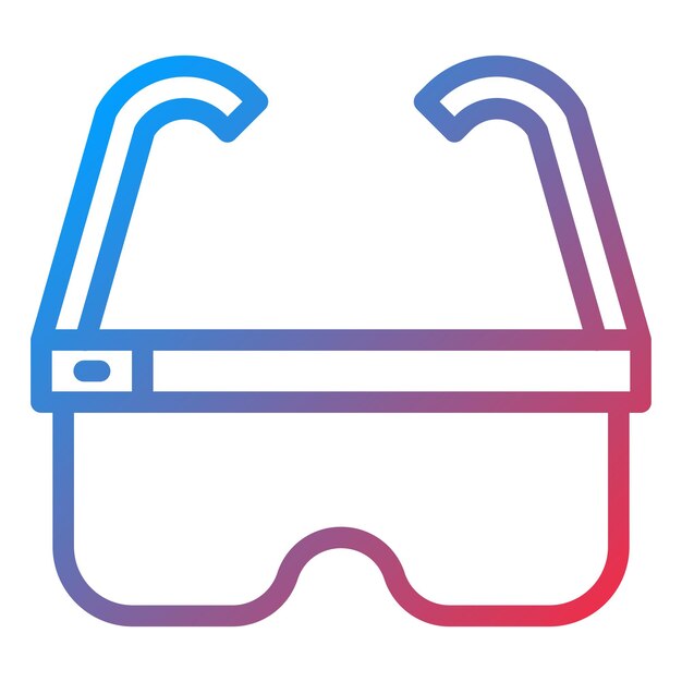 Estilo del icono de las gafas inteligentes de diseño vectorial