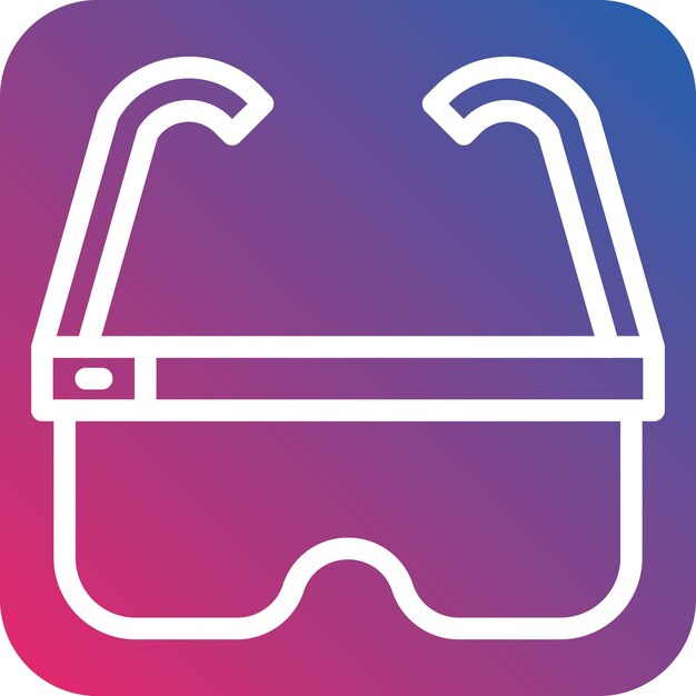 Vector estilo del icono de las gafas inteligentes de diseño vectorial