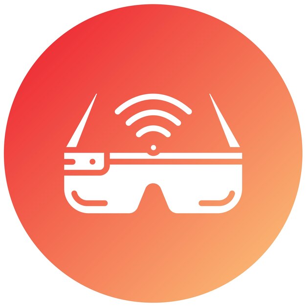 Estilo del icono de las gafas inteligentes de diseño vectorial