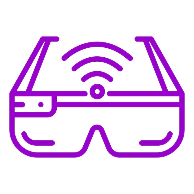 Estilo del icono de las gafas inteligentes de diseño vectorial