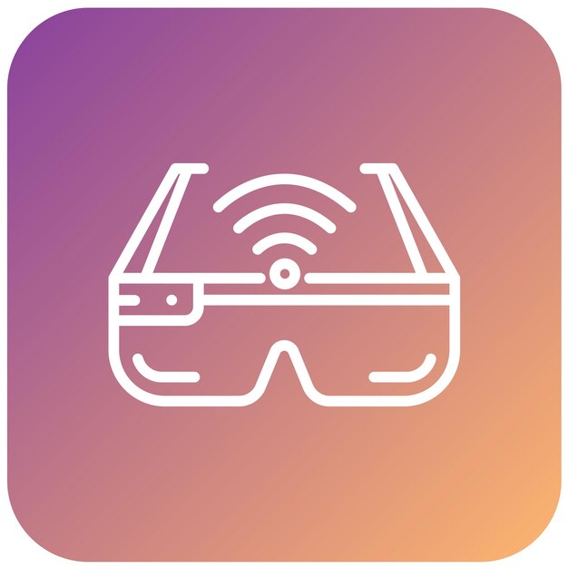 Estilo del icono de las gafas inteligentes de diseño vectorial