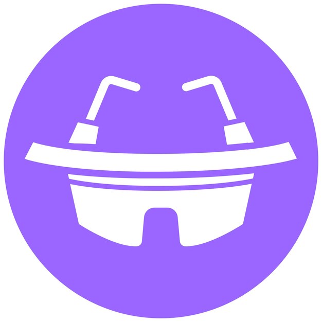 Estilo del icono de las gafas de protección de diseño vectorial
