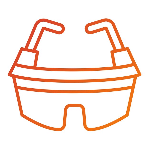Estilo del icono de las gafas de protección de diseño vectorial