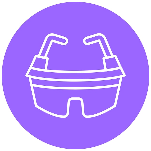 Estilo del icono de las gafas de protección de diseño vectorial
