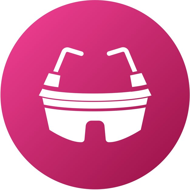 Estilo del icono de las gafas de protección de diseño vectorial