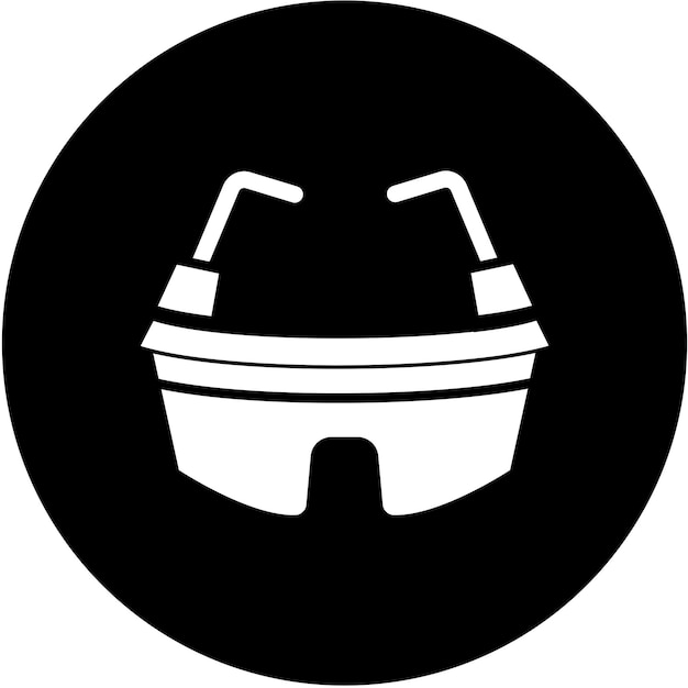 Estilo del icono de las gafas de protección de diseño vectorial