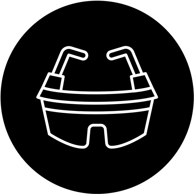 Estilo del icono de las gafas de protección de diseño vectorial