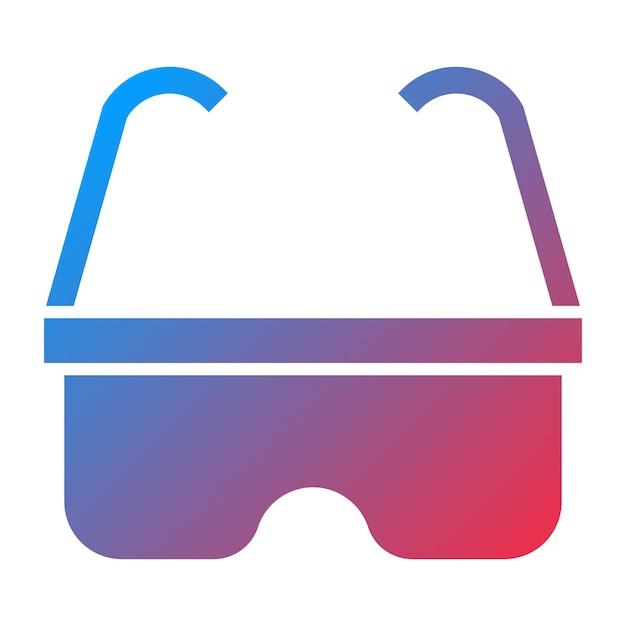 Estilo del icono de las gafas de seguridad de diseño vectorial