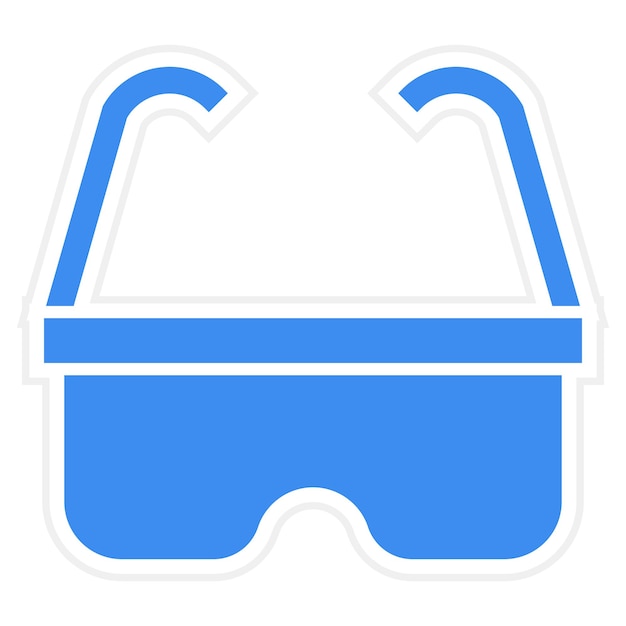 Estilo del icono de las gafas de seguridad de diseño vectorial