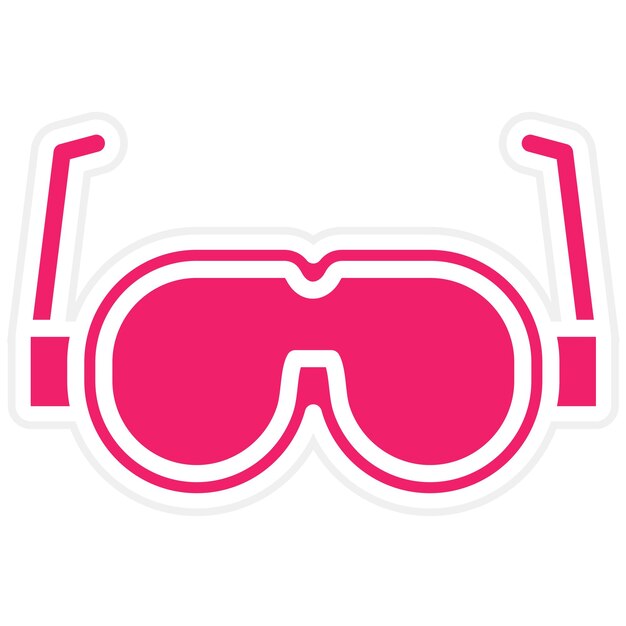 Estilo del icono de las gafas de seguridad de diseño vectorial