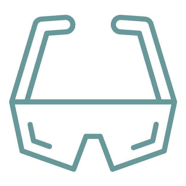 Estilo del icono de las gafas de seguridad de diseño vectorial