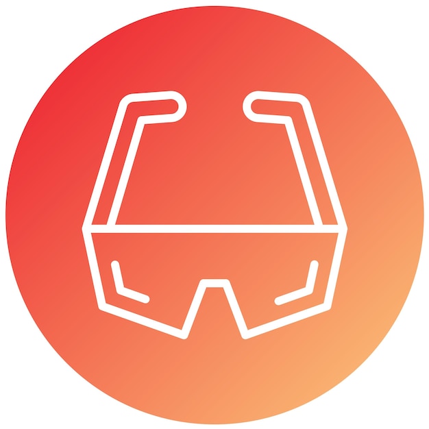 Estilo del icono de las gafas de seguridad de diseño vectorial