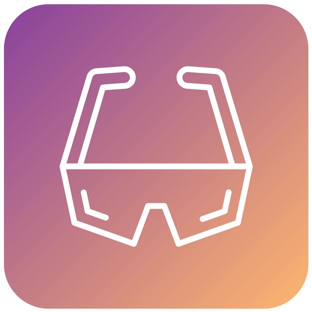 Estilo del icono de las gafas de seguridad de diseño vectorial