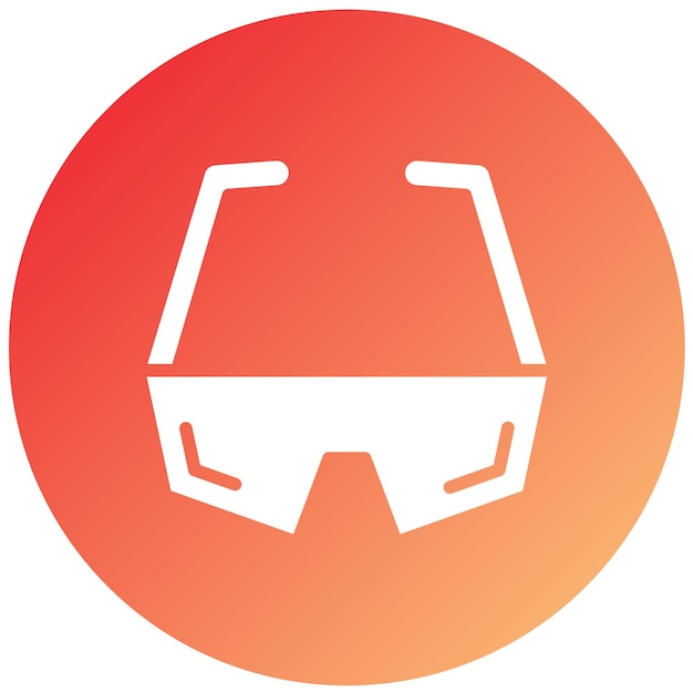Estilo del icono de las gafas de seguridad de diseño vectorial
