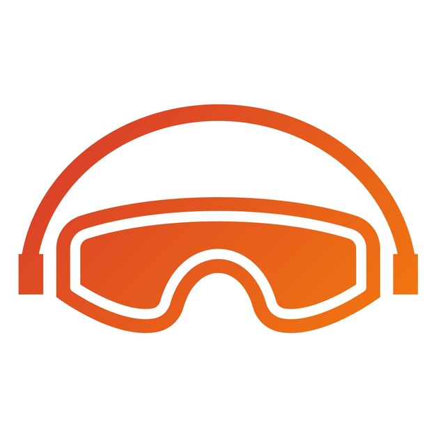 Estilo del icono de las gafas de seguridad de diseño vectorial